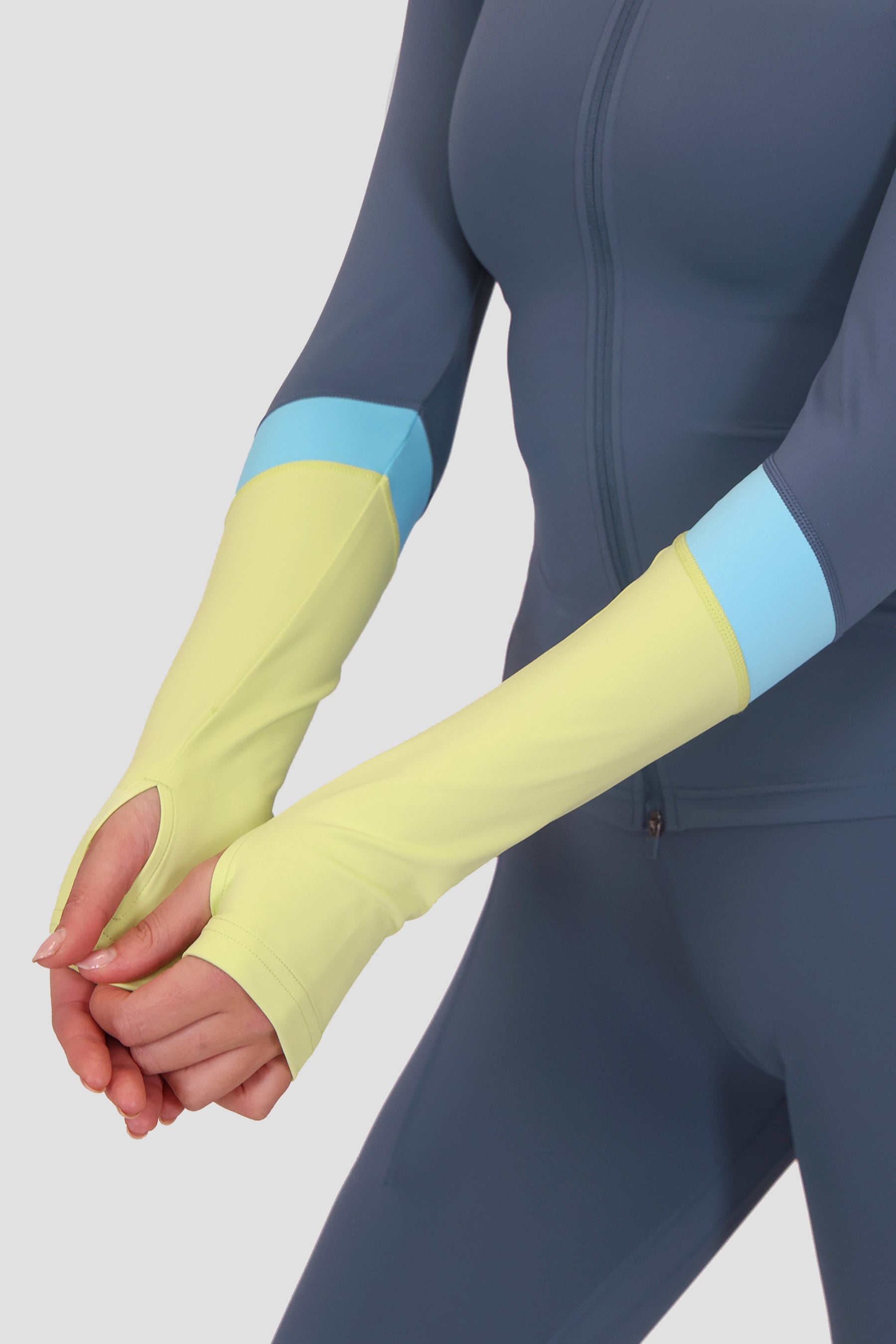 Power Panelled 2.0 Full Zip - Greyed Indigo/Citrus/Neon Sky