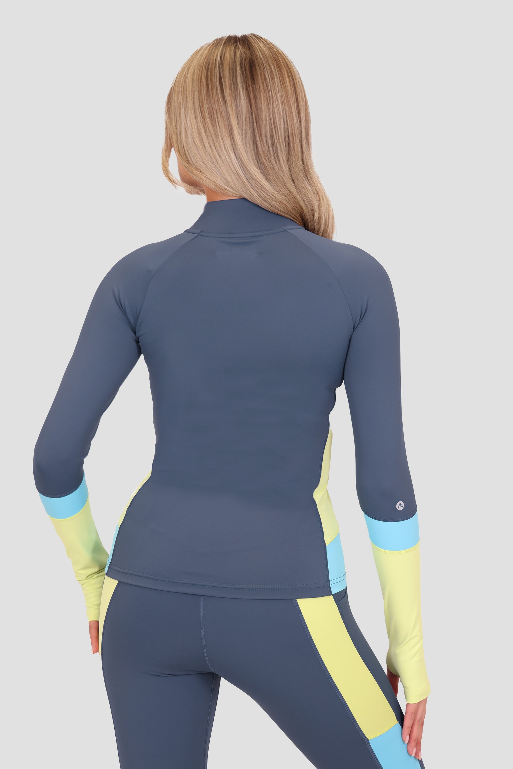 Power Panelled 2.0 Full Zip - Greyed Indigo/Citrus/Neon Sky