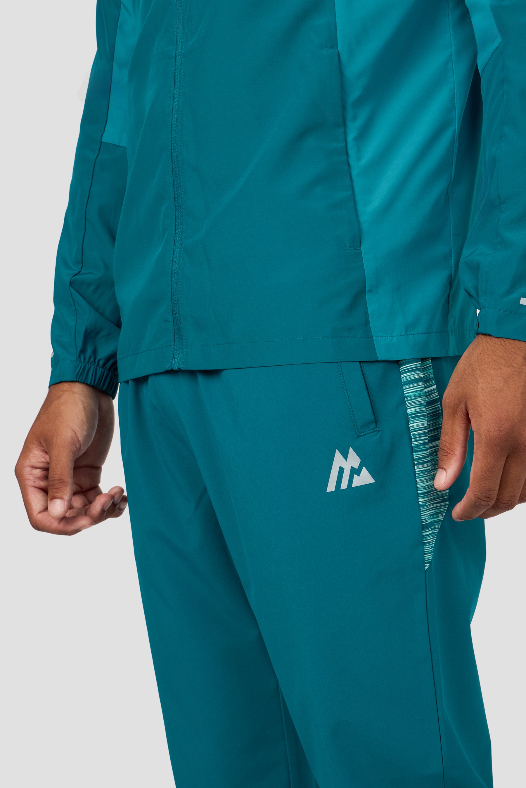 Trail Panel Running Pant - Teal Multi