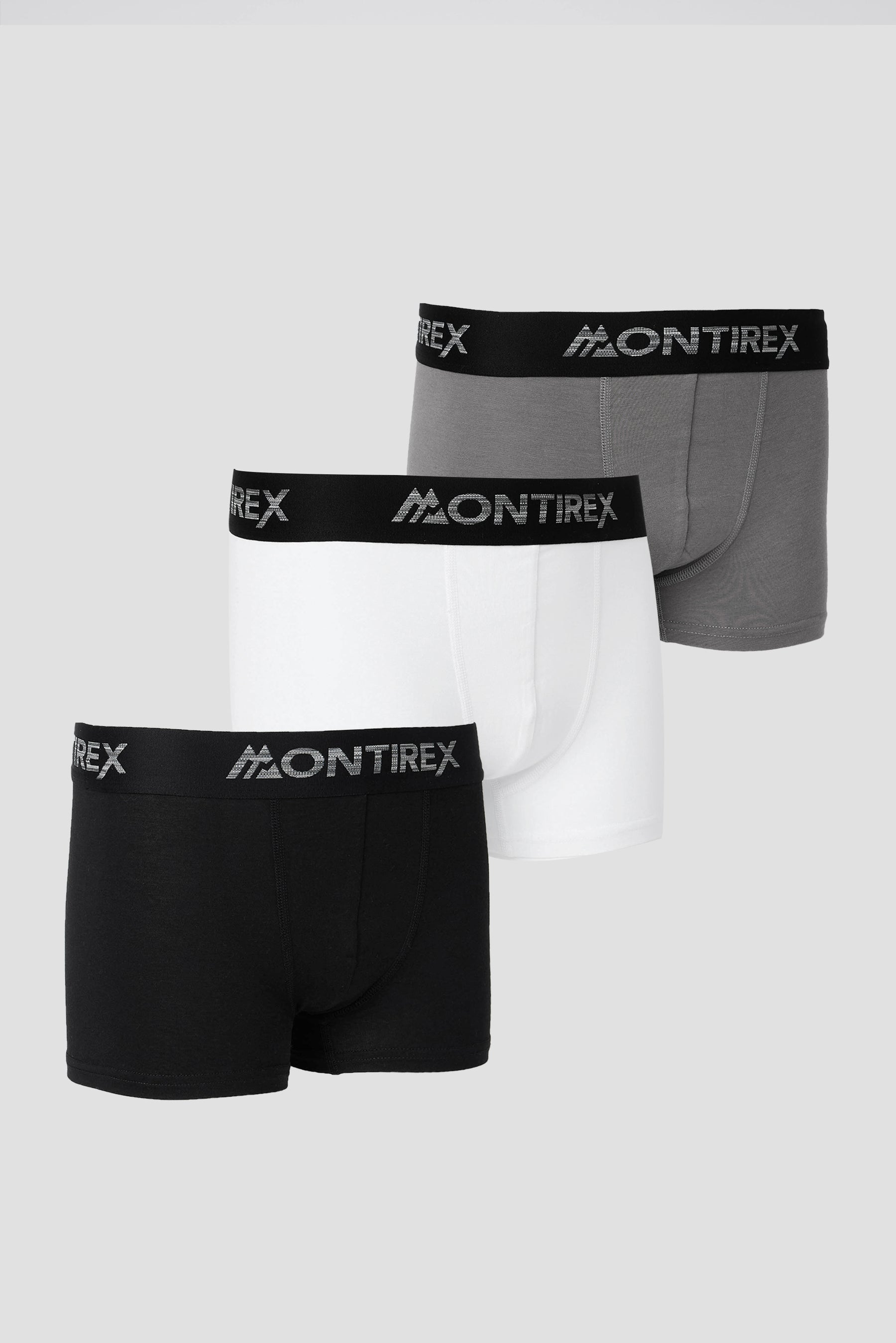 Boys 3 Multi Pack Trail Boxer - Black/Cement Grey/White/Platinum Grey Multi