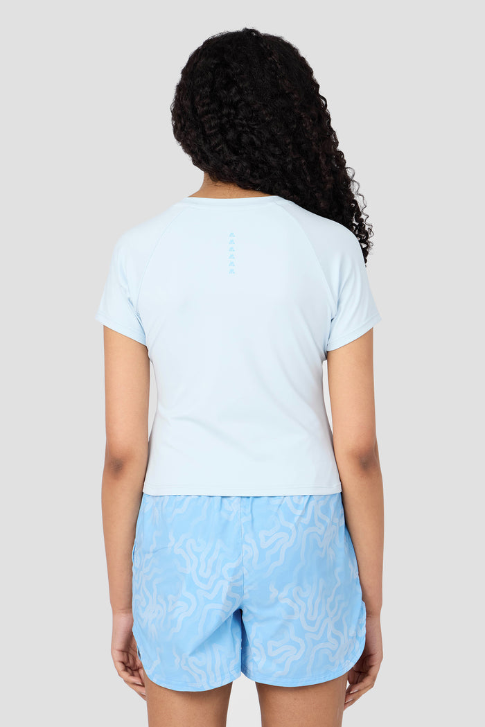 Girls Spin T-Shirt - Misty Blue/Seashell Blue