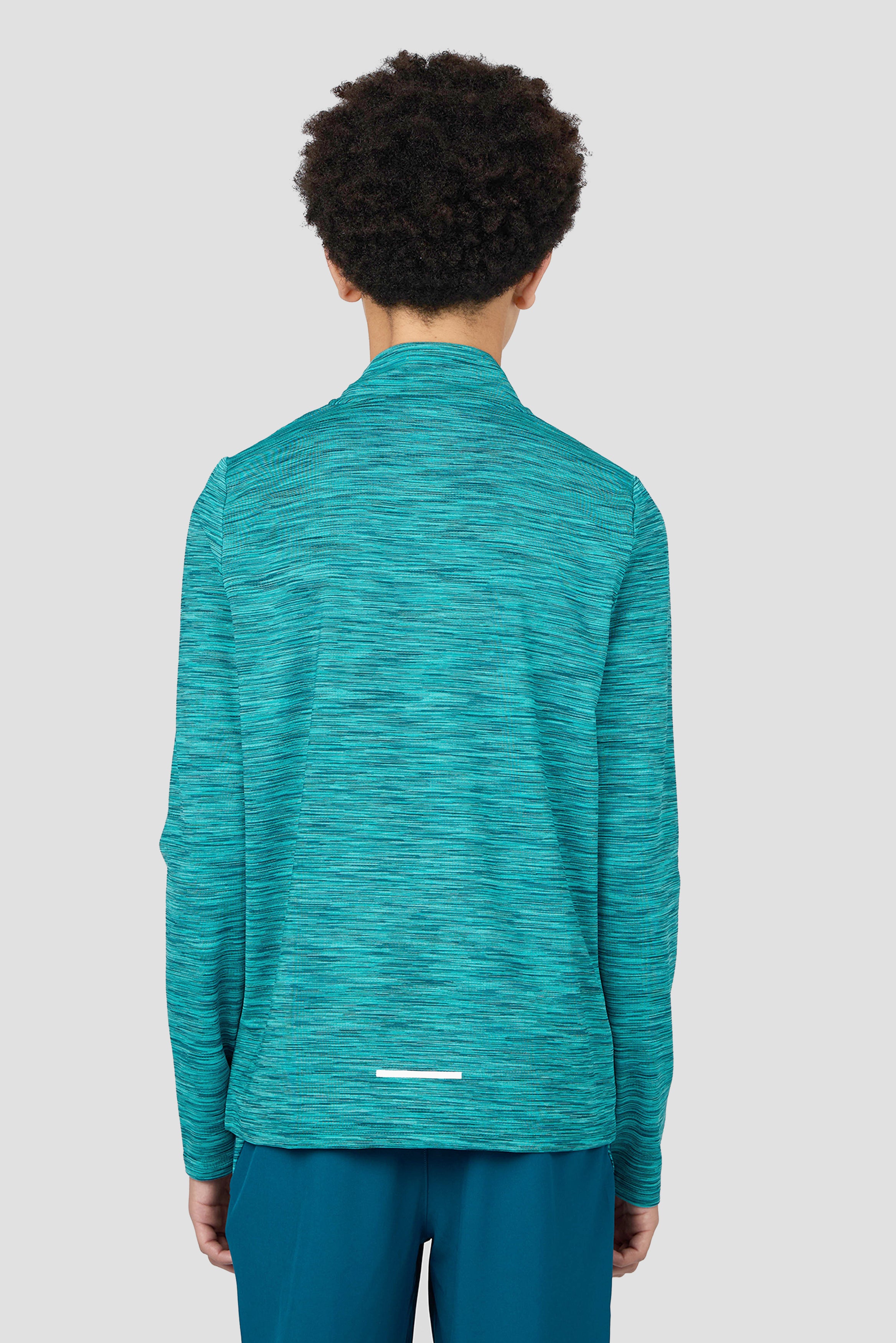 Montirex Boys Trail 1/4 Zip Teal Multi | Sportswear Gymwear