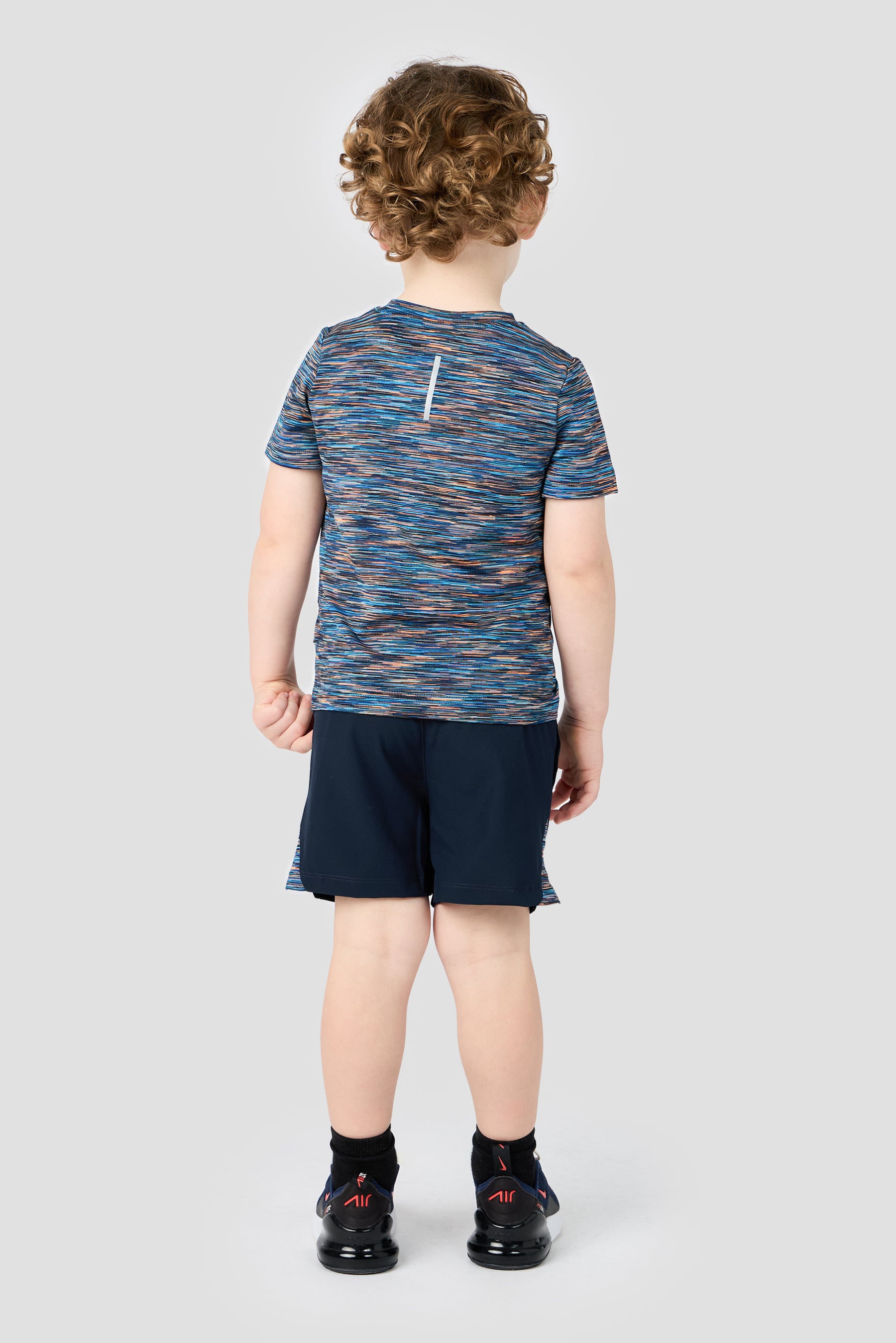 Infant Boys Trail T-Shirt/Short Set - Navy/Blue/Orange