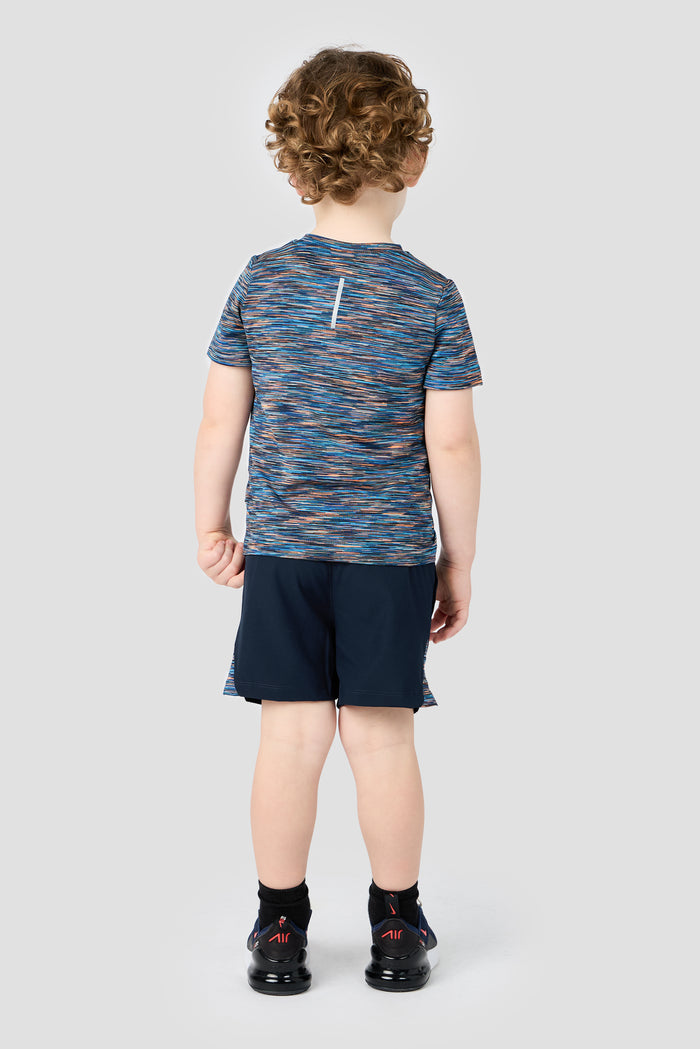 Infant Boys Trail T-Shirt/Short Set - Navy/Blue/Orange