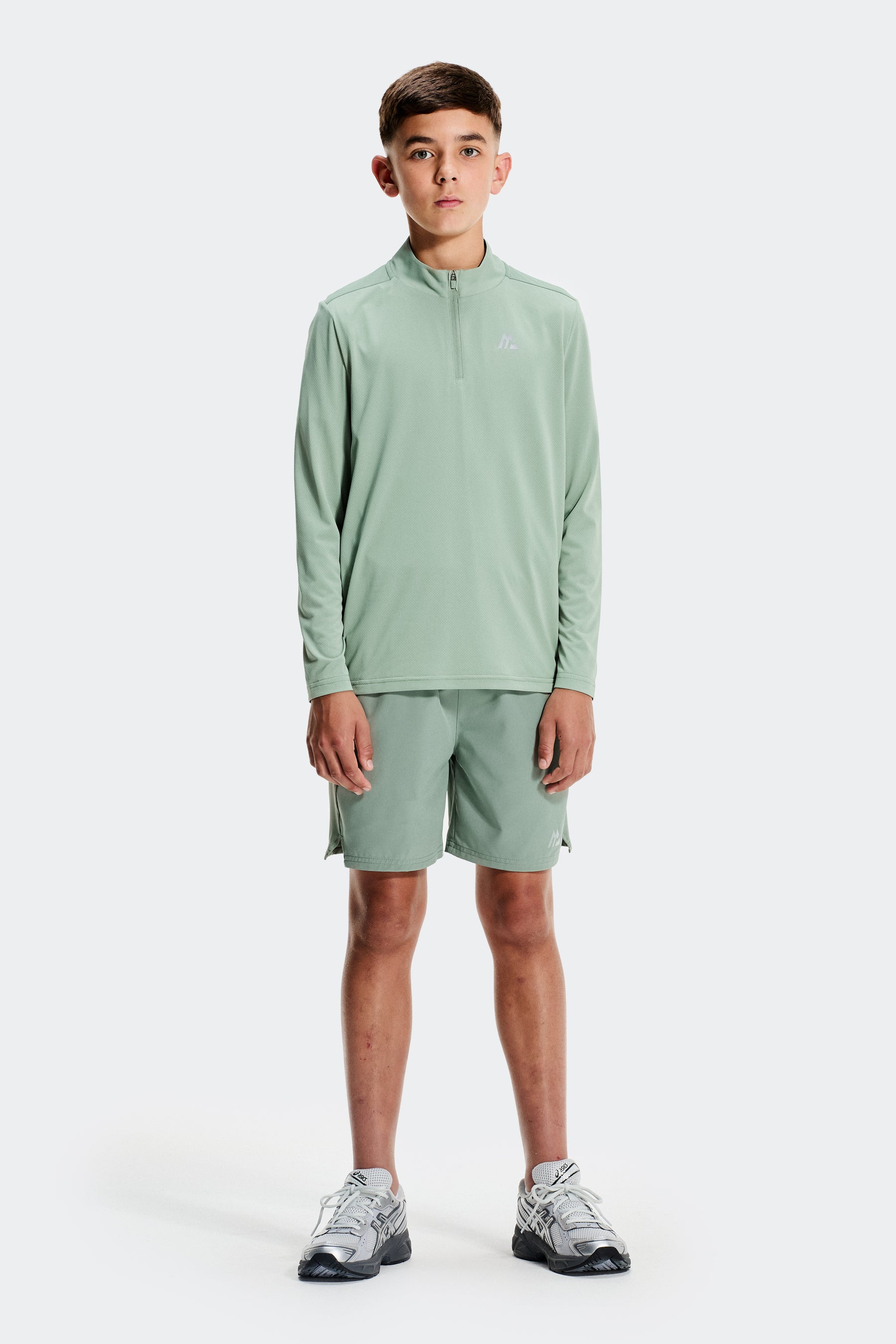 Boys Delta 1/4 Zip - Ash Green