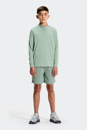 Boys Delta 1/4 Zip - Ash Green
