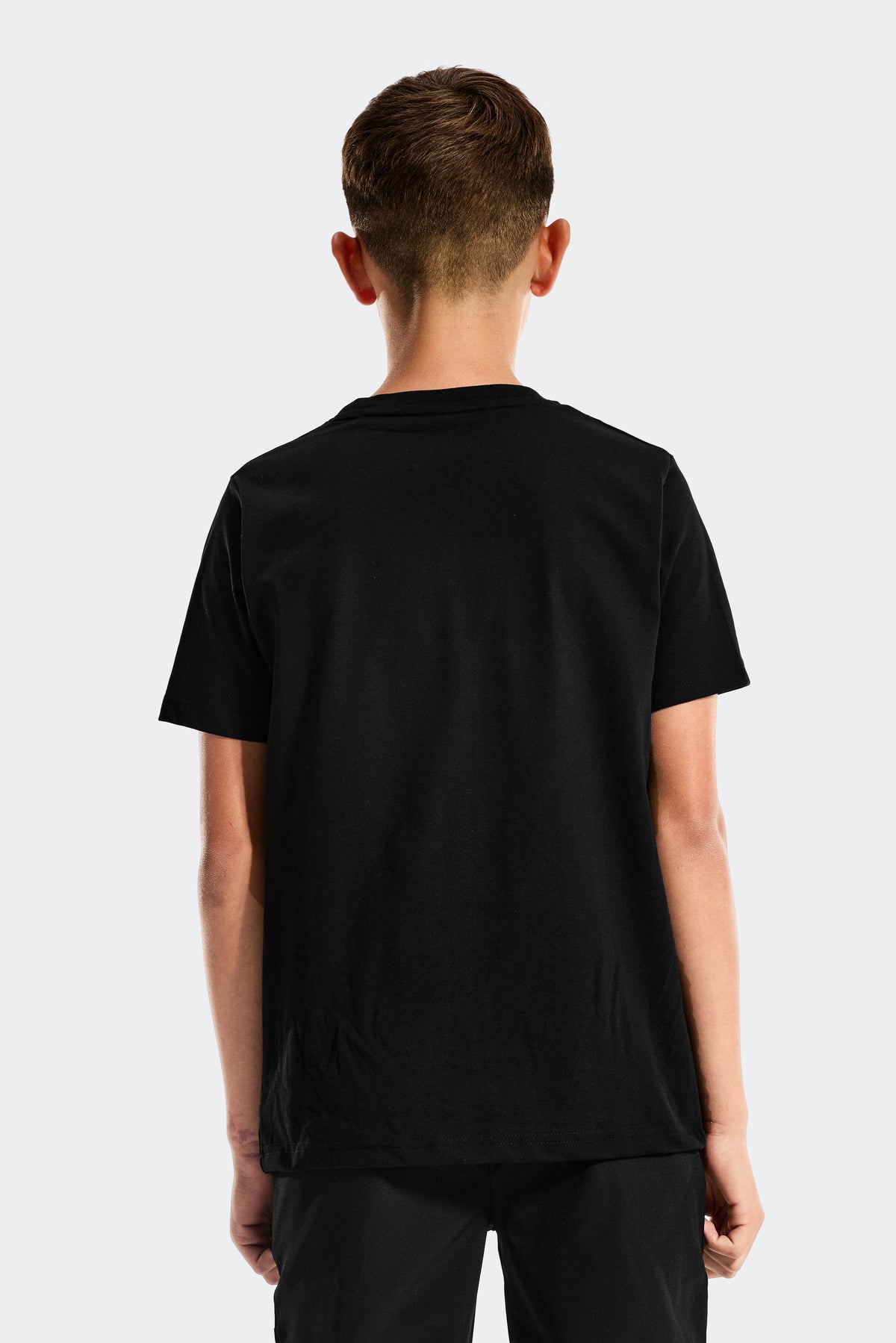 Boys Trail Linear Logo T-Shirt - Black