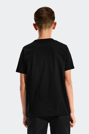Boys Trail Linear Logo T-Shirt - Black