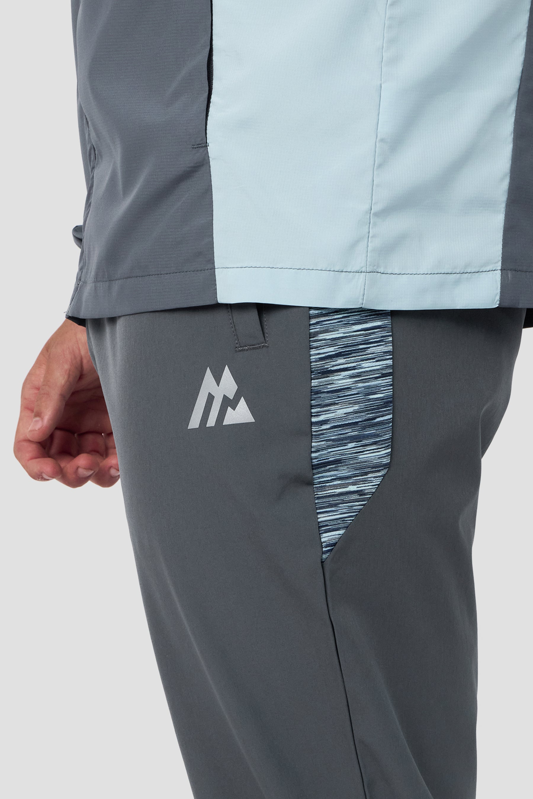 Trail Panel Running Pant - Grey/Blue/Navy
