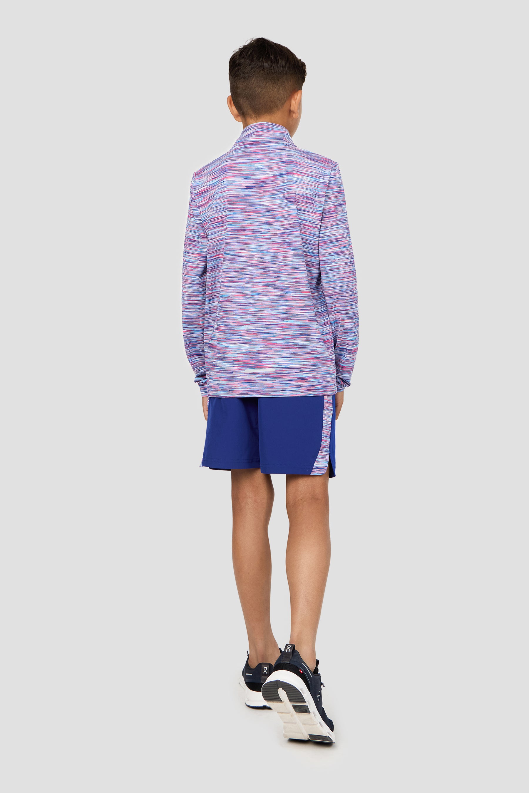 Boys Trail 1/4 ZIp - Blue/Pink/White