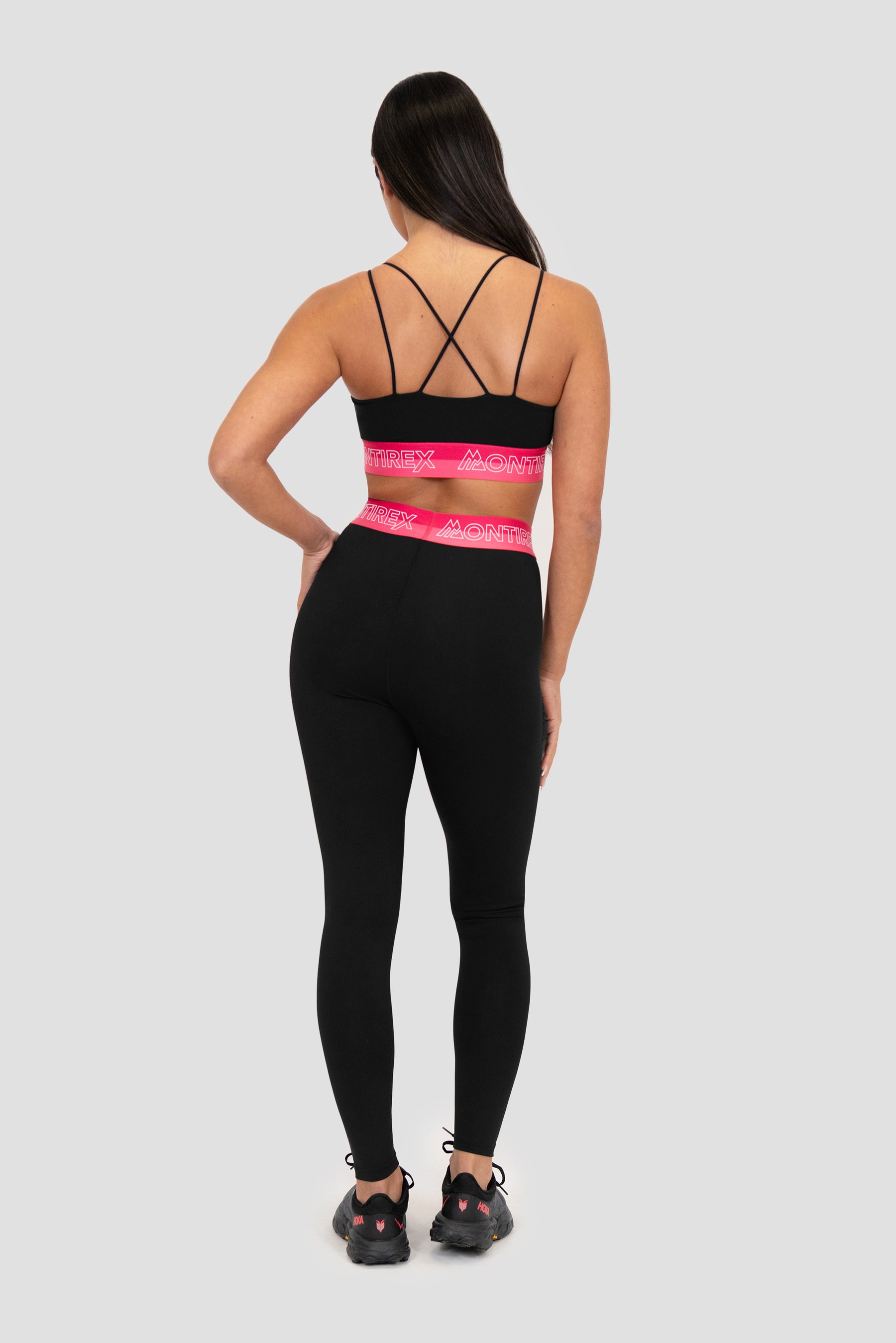 Icon Contrast Legging - Black/Strawberry Soda/Persian Pink