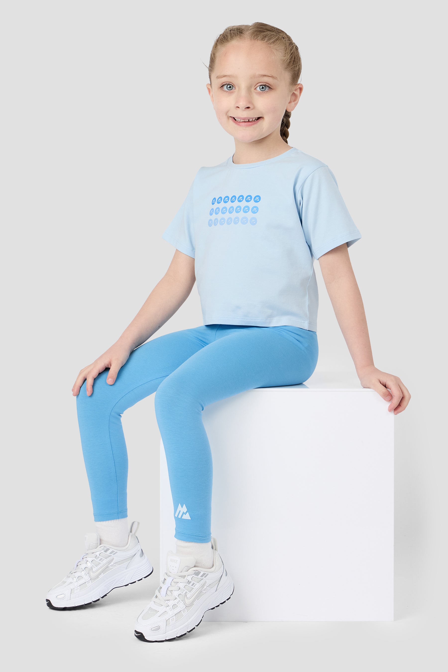 Infant Girls Spark T-Shirt/Legging - Misty Blue/Blue Blossom