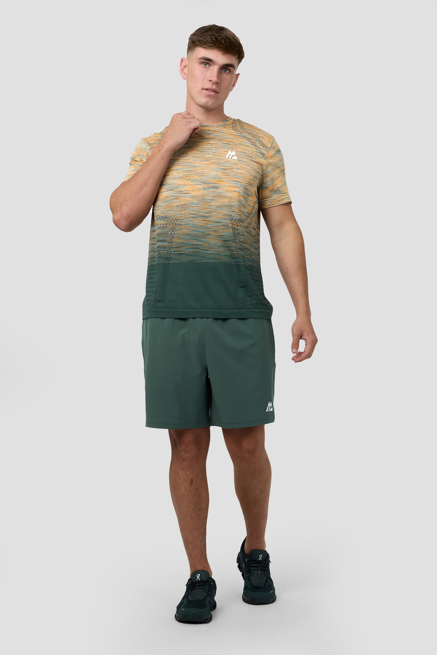 Vector Seamless T-Shirt - Orange/Green/Grey