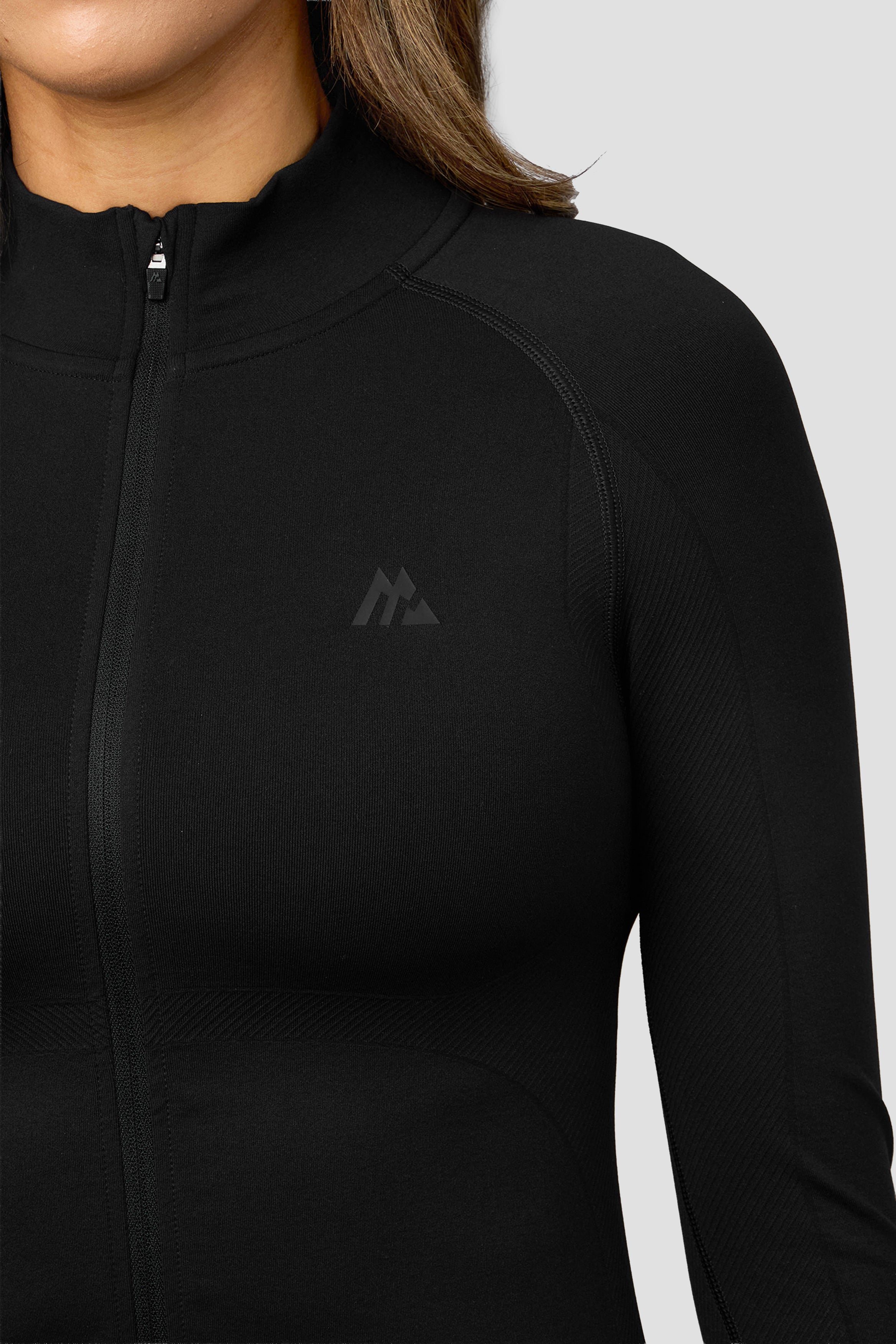 Muse Seamless Full Zip - Black | Montirex Gymwear & Sportswear