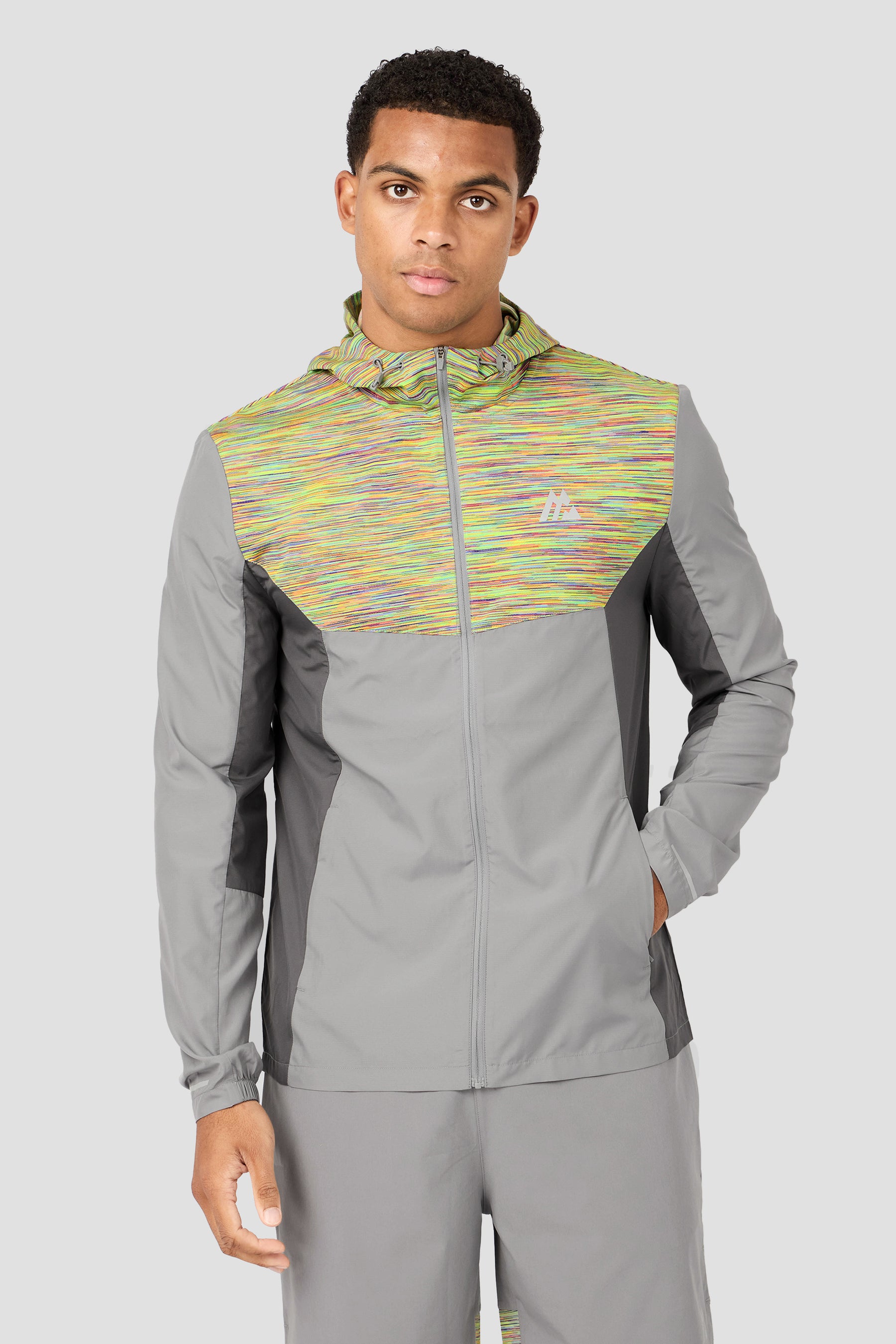 Trail Windbreaker - Grey/Orange/Yellow/Lilac