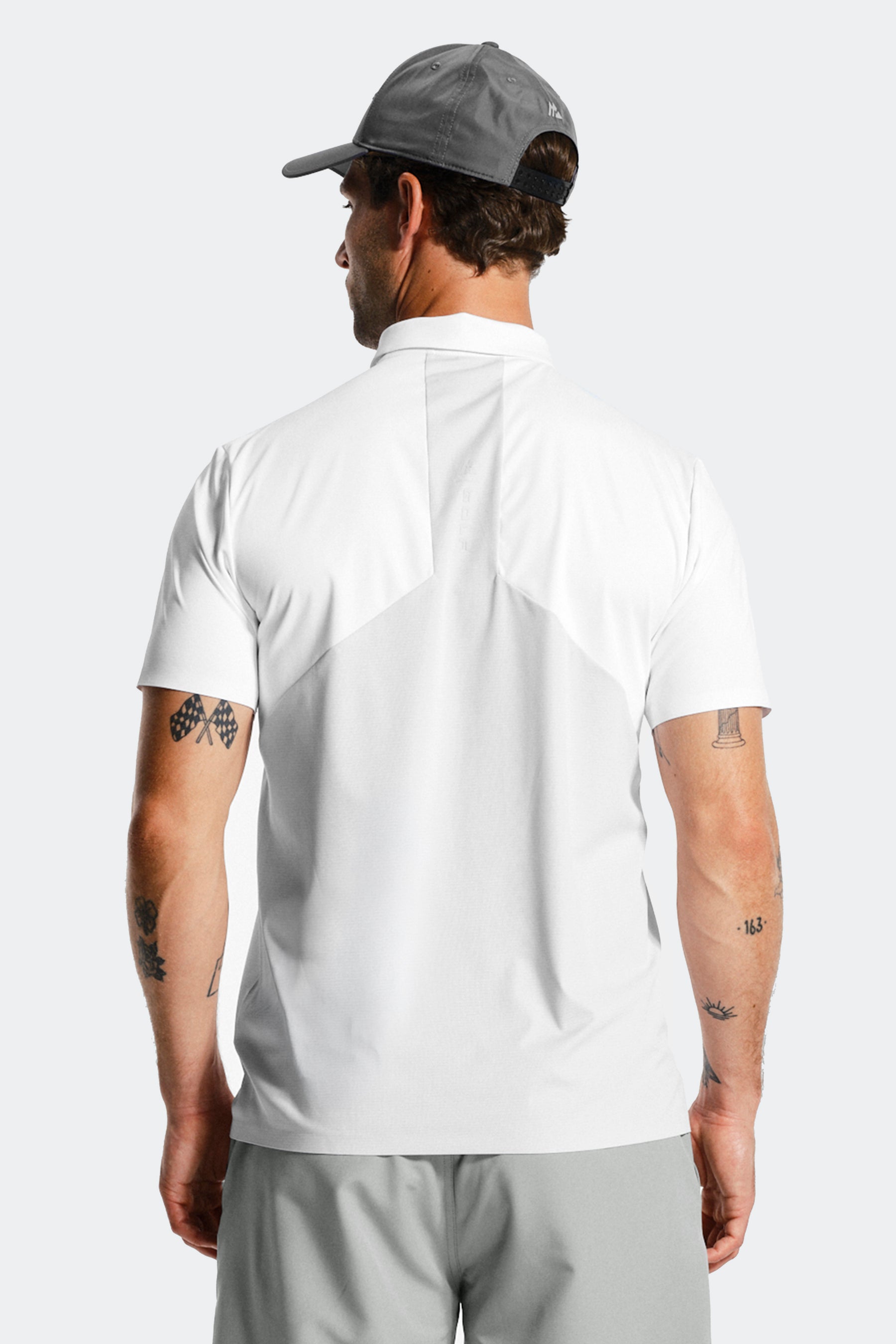 Golf Polo - White/Light Smoke Grey