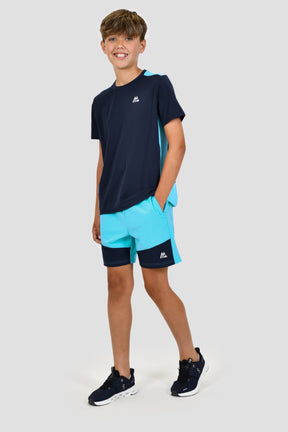 Junior Rush Short - Neon Sky/Midnight Blue