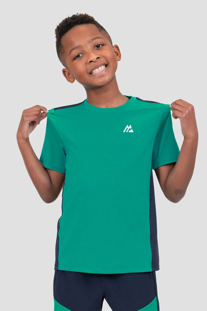 Boys Rush T-Shirt - Aruba/Midnight Blue