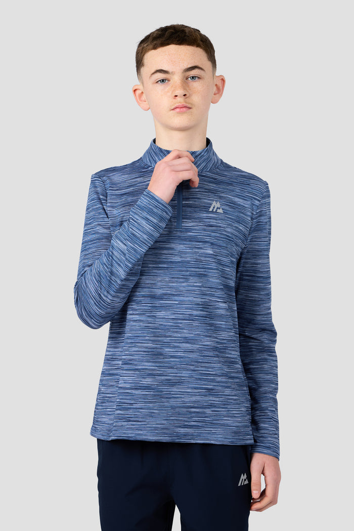 Boys Trail 2.0 1/4 Zip - Navy/Charcoal Blue Multi