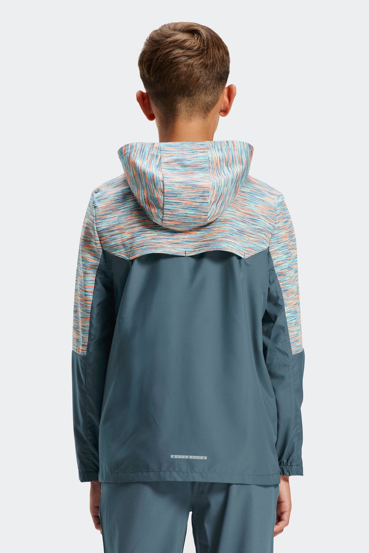 Boys Trail Windbreaker - Blue Multi/Orange