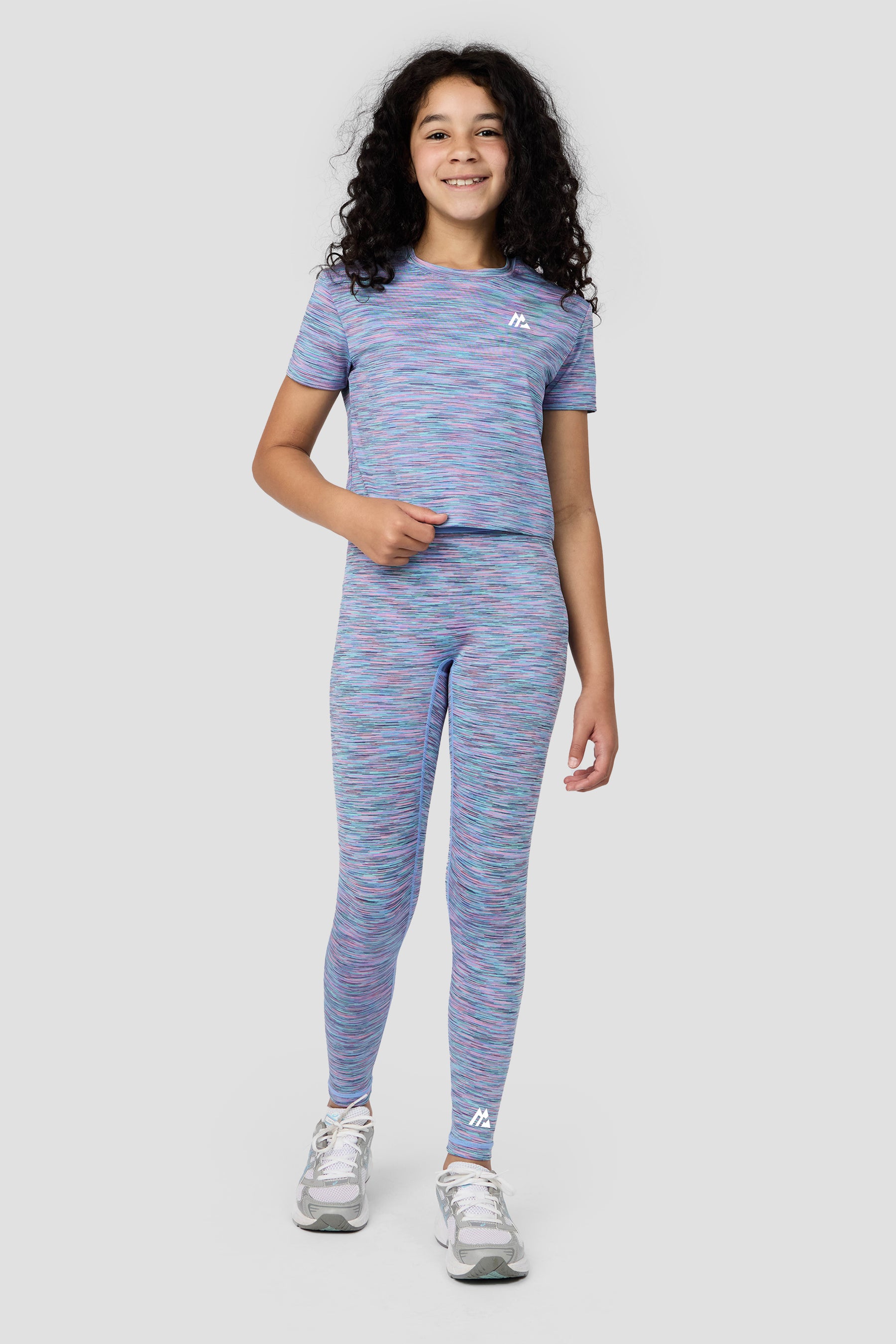 Girls Trail Box T-Shirt - Blue/Lilac Multi