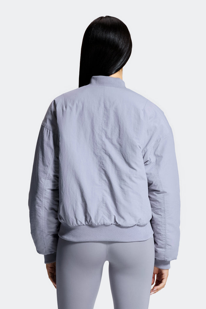 Gemini Reversible Bomber Jacket - Black/Grey Orchid