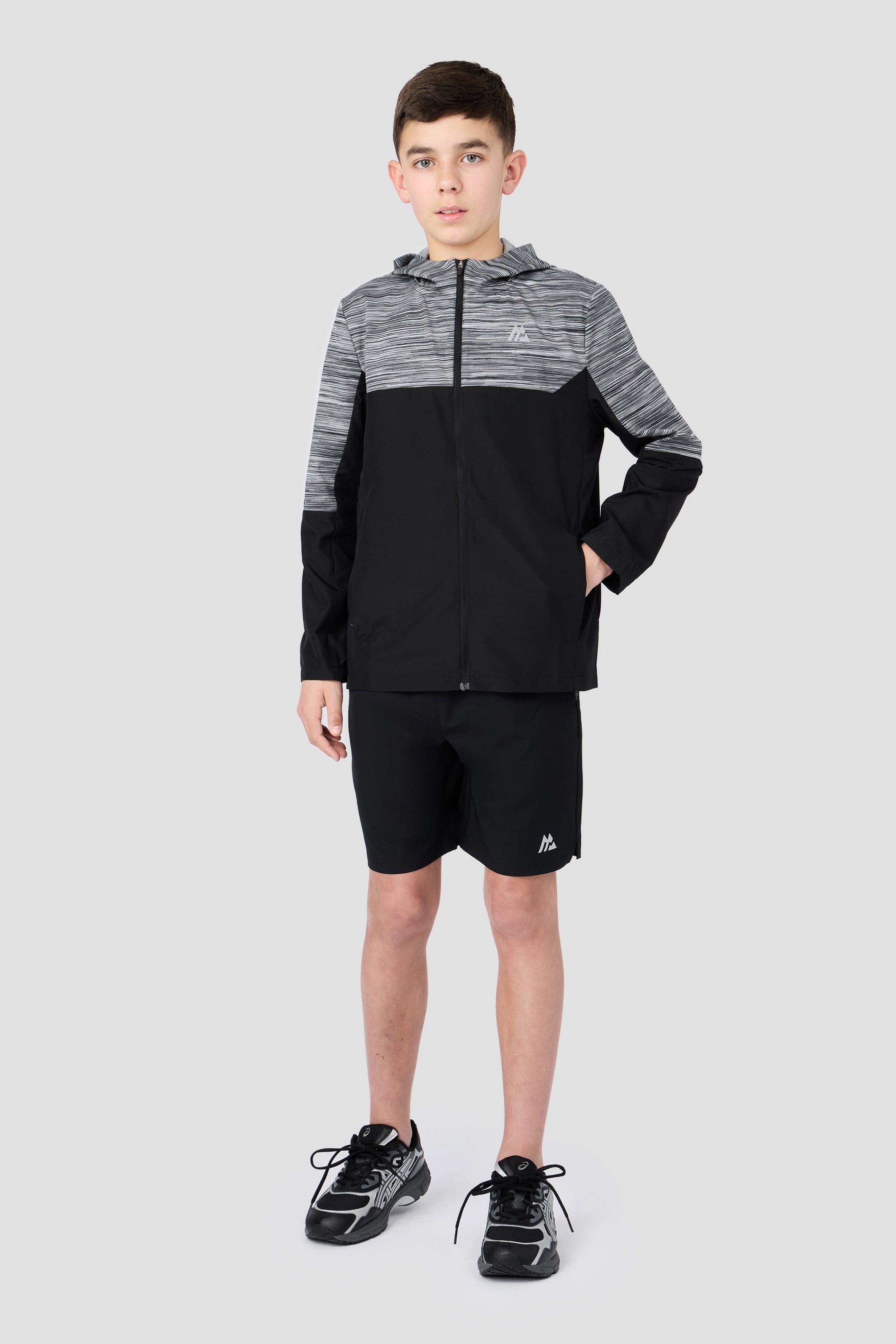 Boys Trail 2.0 Windbreaker - Black/Grey/White