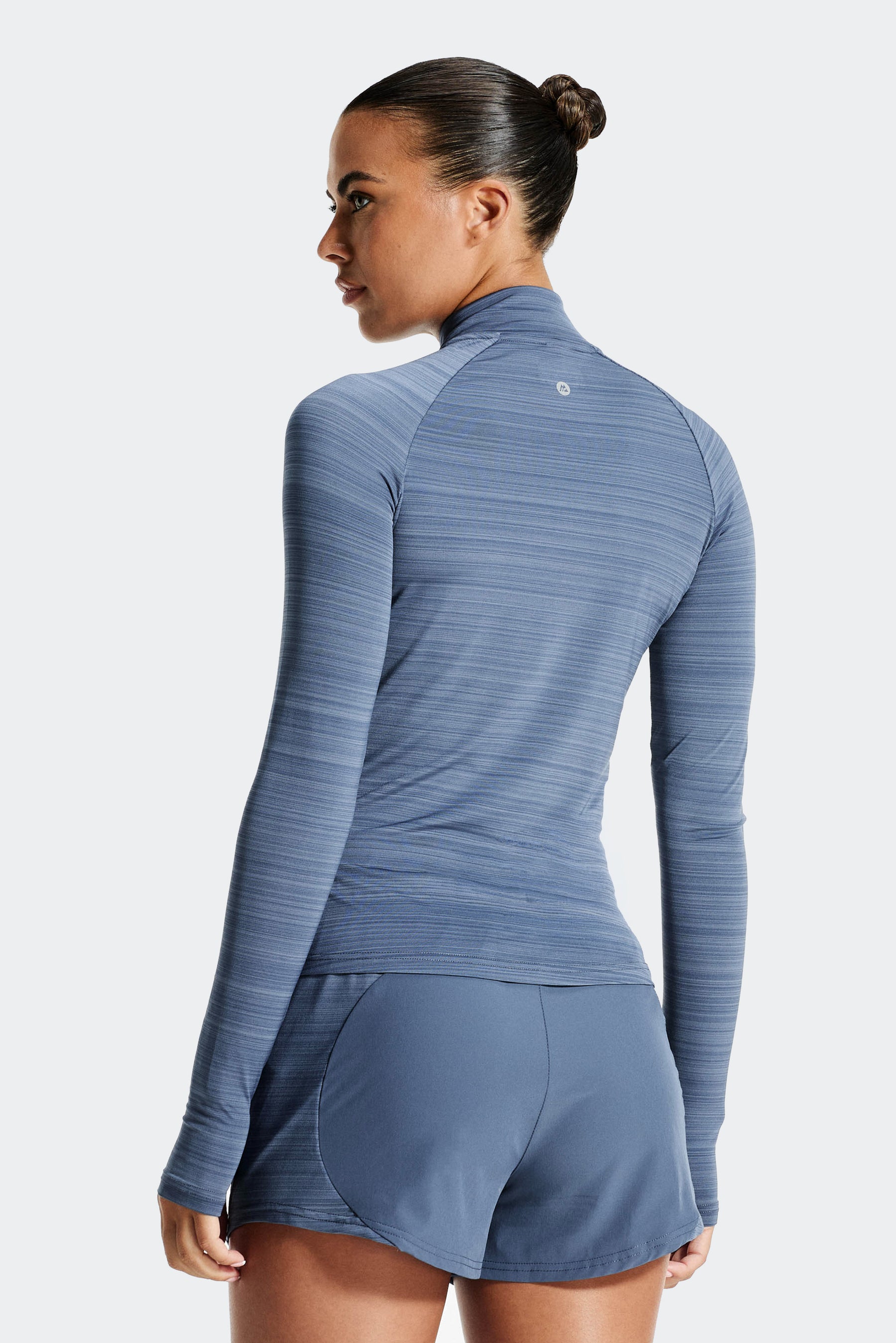 Breathe 1/4 Zip - Greyed Indigo