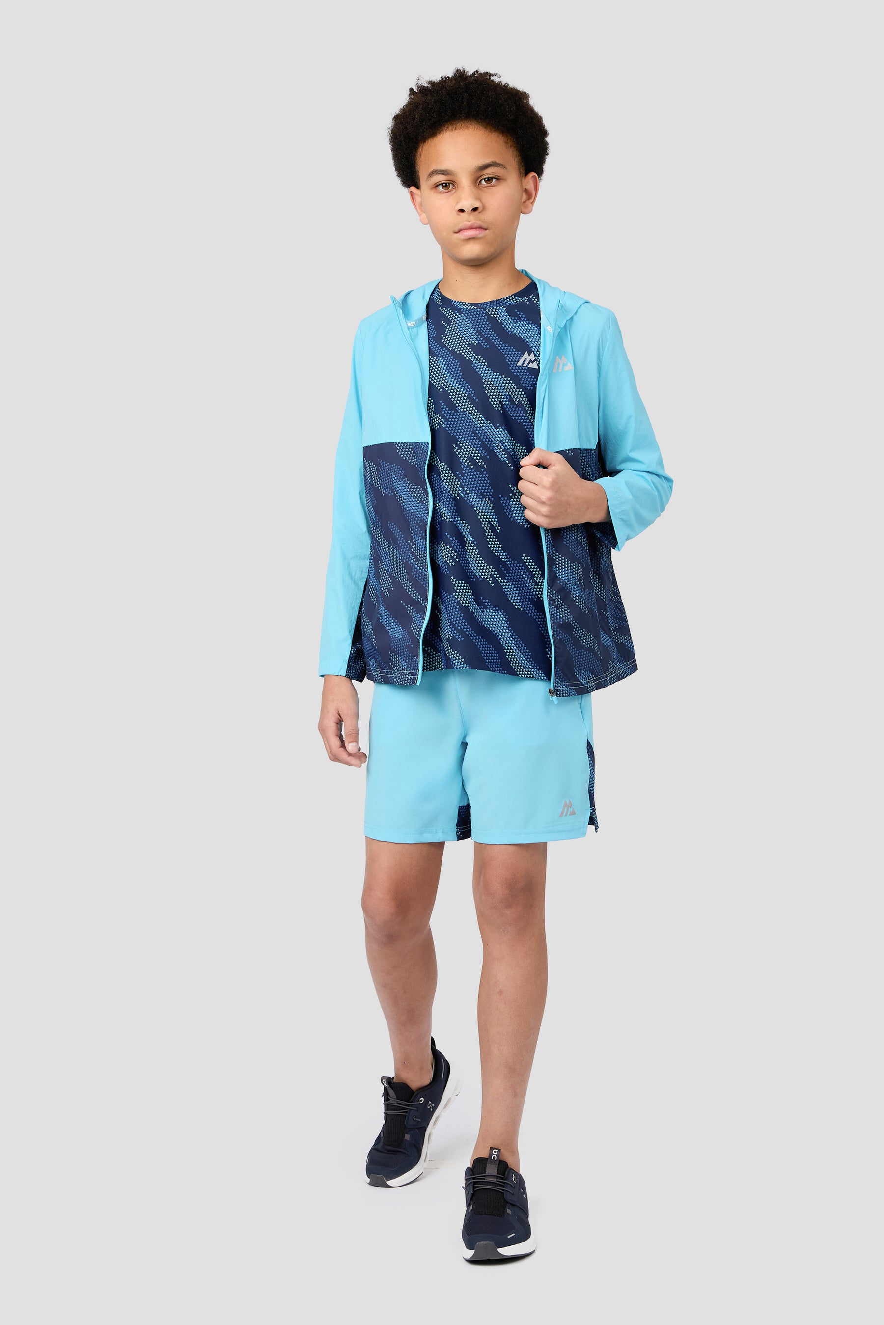 Boys Thera T-Shirt - Neon Sky/Midnight Blue/Cobalt