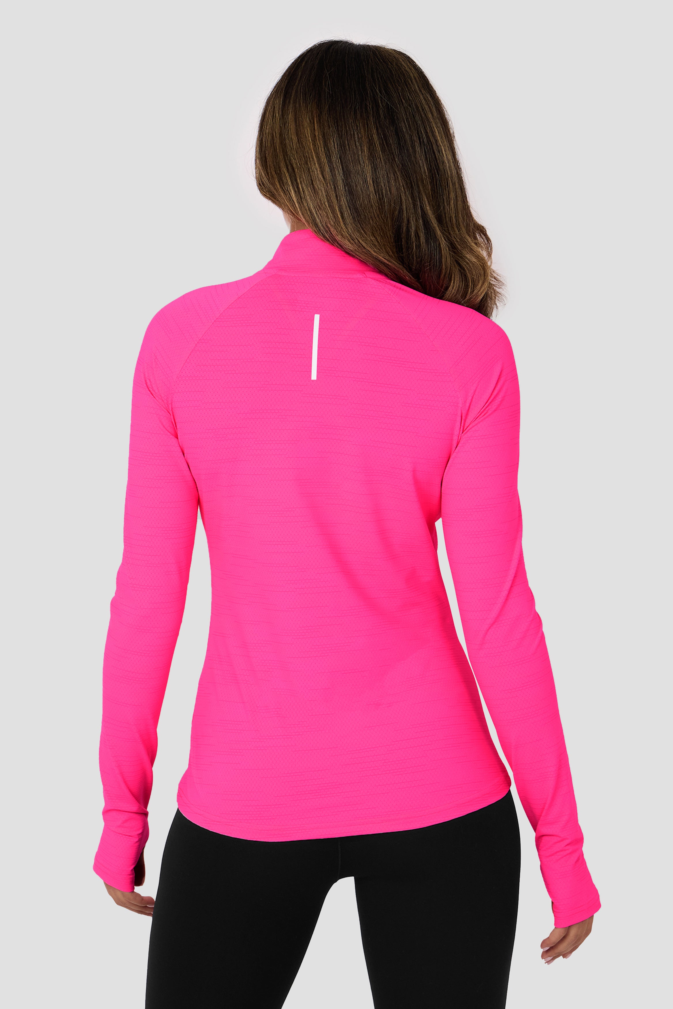 Montirex Women's Fly 1/4 Zip Sportswear - Neon Pink Gymwear