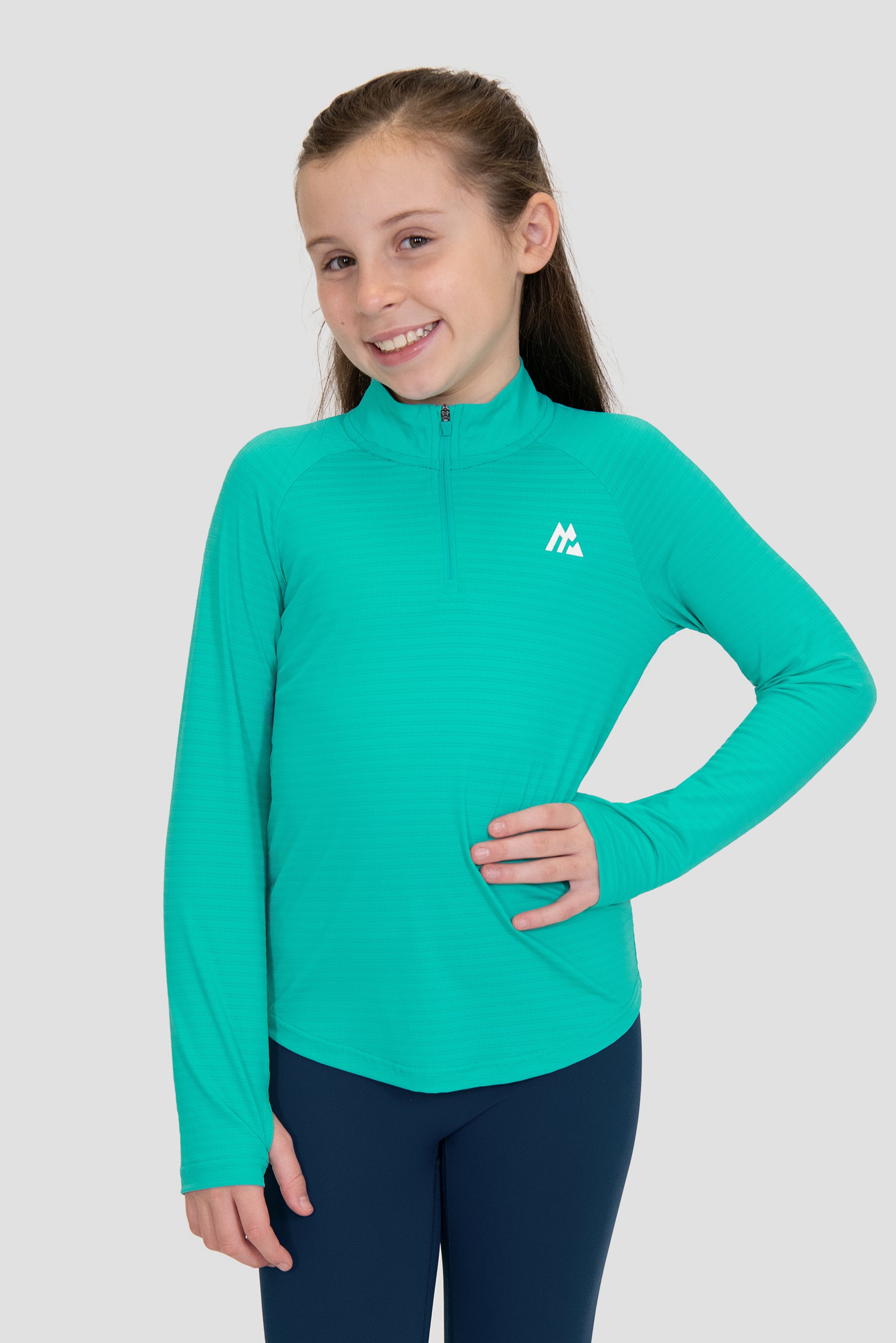 Girls Energy 1/4 Zip - Persian Green 