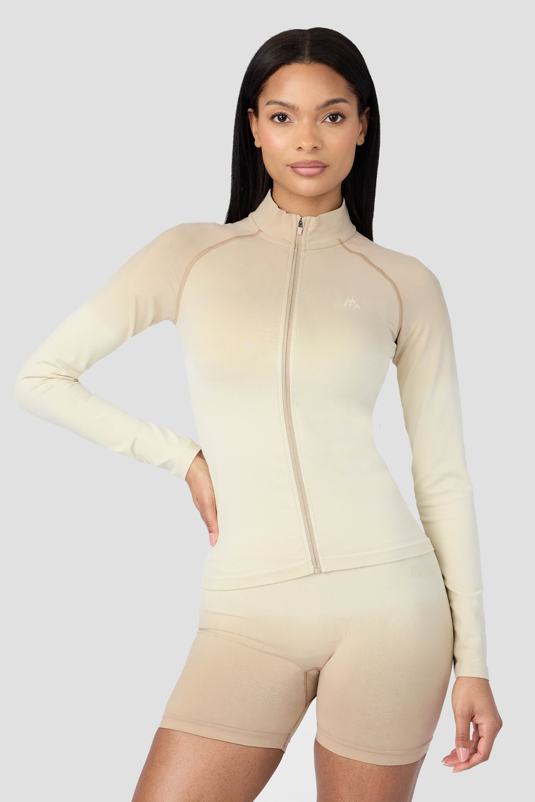 Arise Seamless Full Zip - Maple Wood/Vanilla Foam