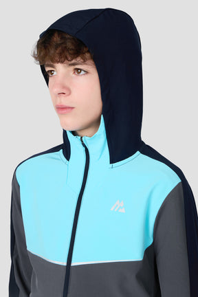 Boys Cerberus Jacket - Navy Void/Neon Sky/Slate Grey