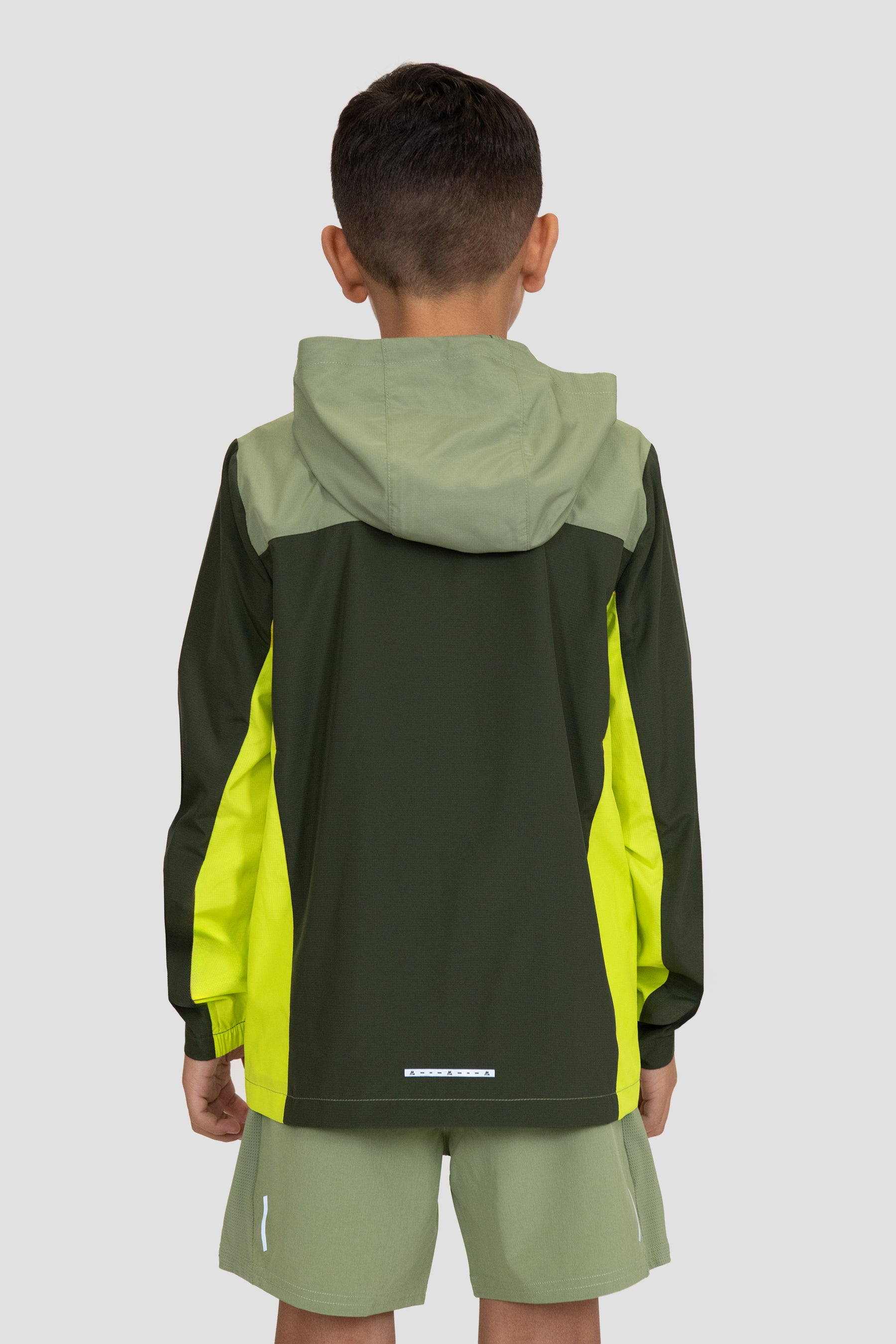 Boys Speed Windbreaker - Fleck/Elm/Electric Lime