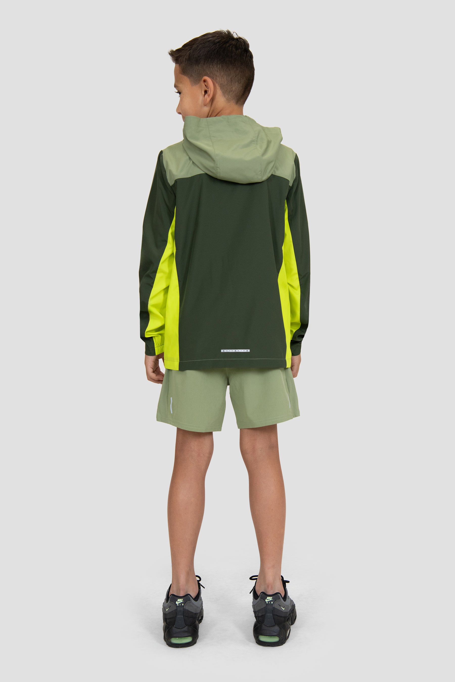 Boys Speed Windbreaker - Fleck/Elm/Electric Lime