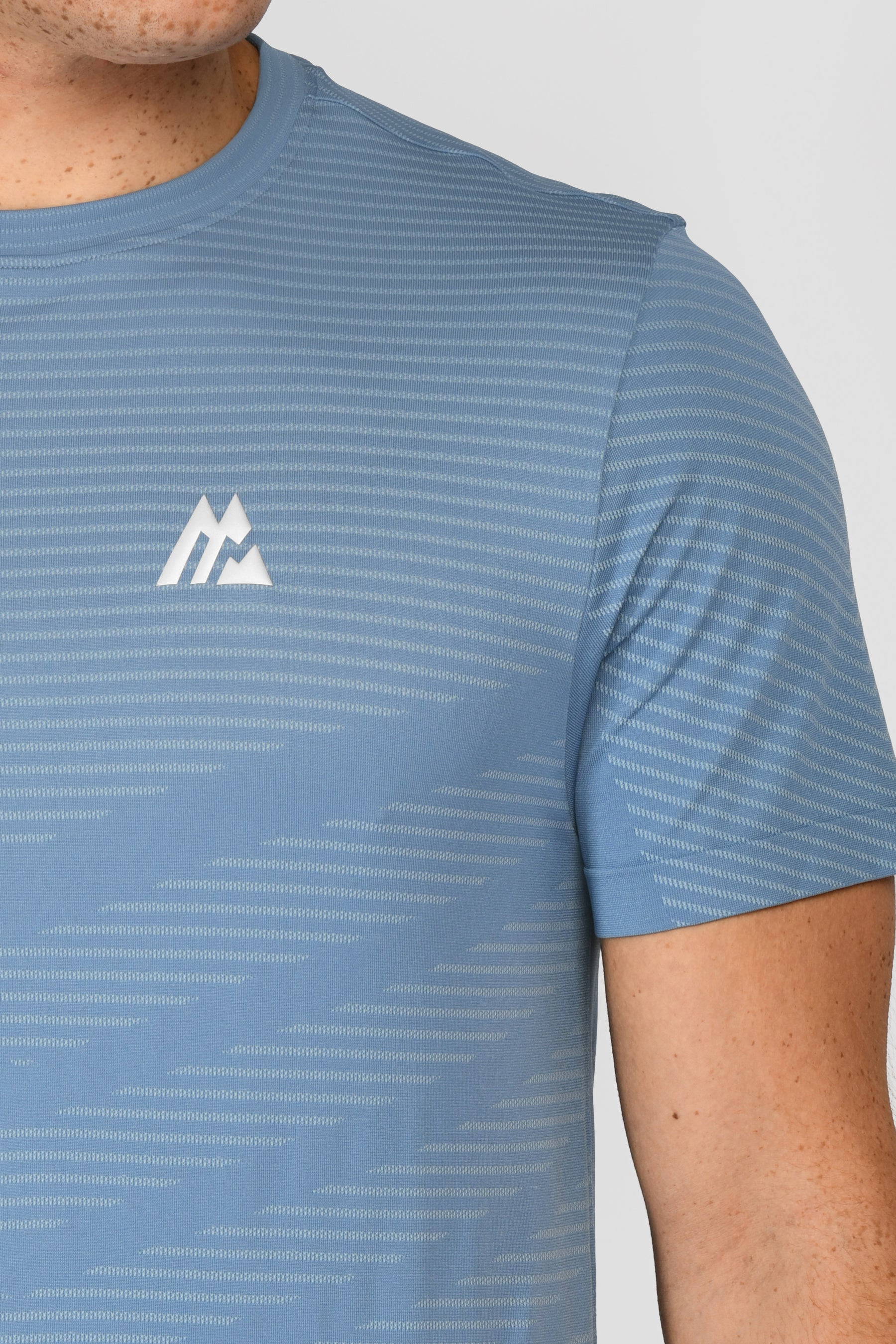 Men's Speed Seamless T-Shirt - Steel Blue/Moonstone