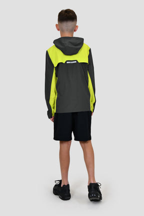 Junior Speed Windbreaker - Asphalt/Electric Lime