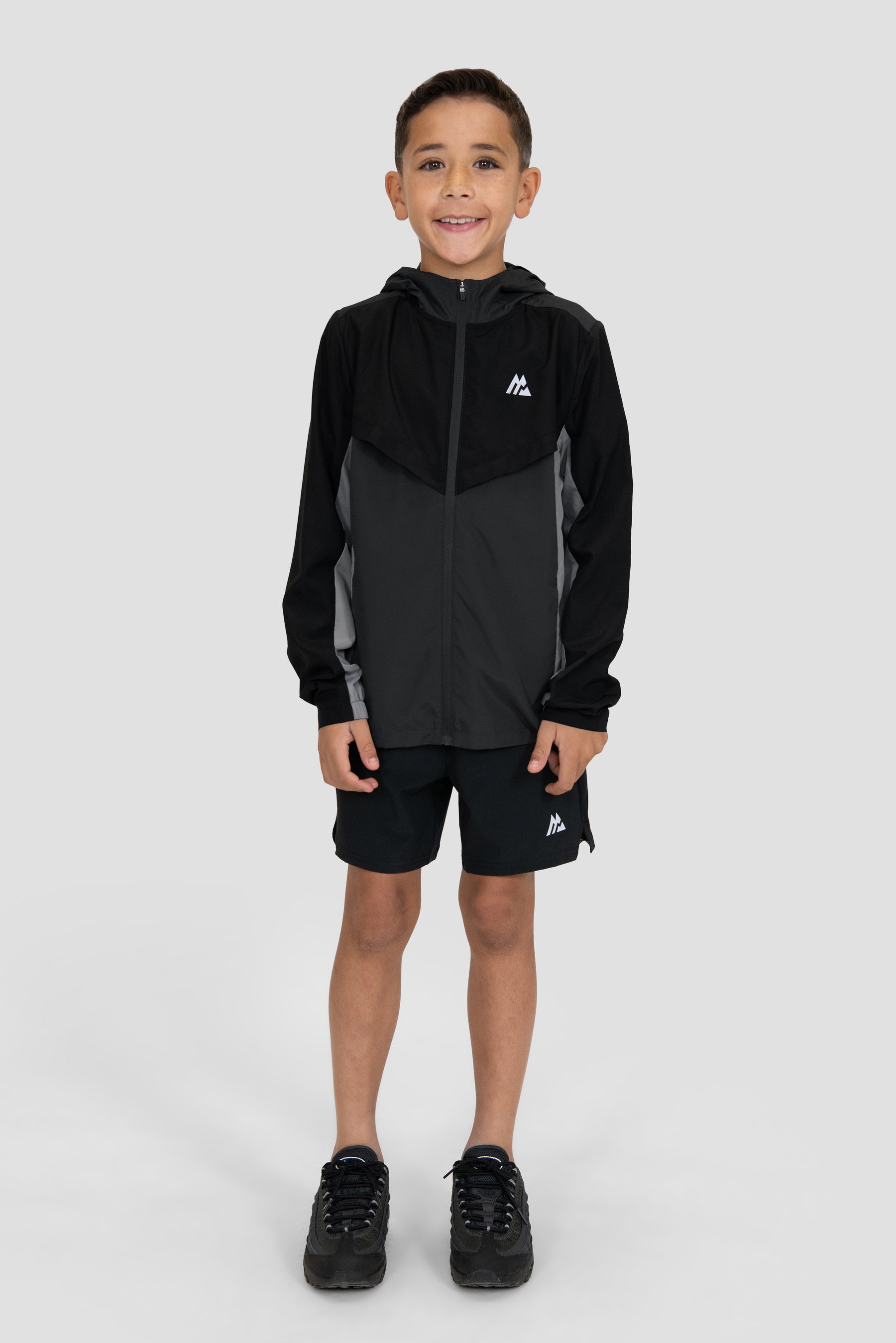 Boys Speed Windbreaker - Asphalt/Black/Platinum Grey