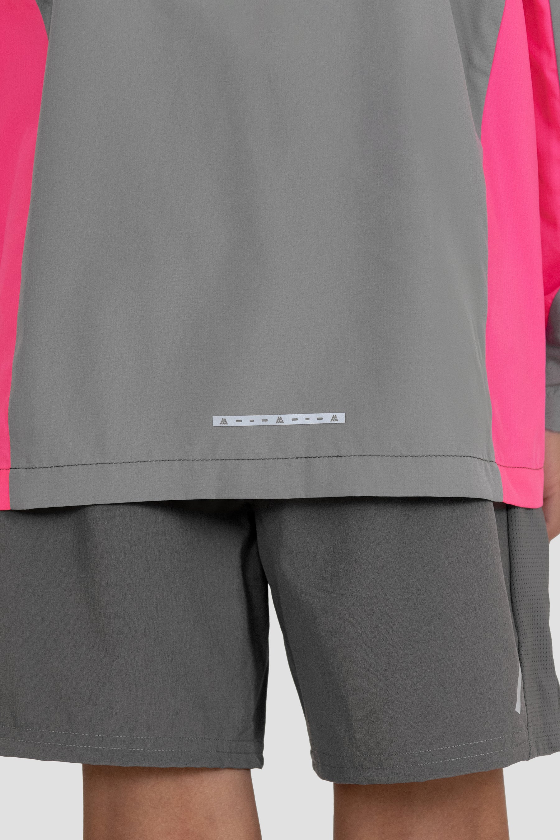 Boys Speed Windbreaker - Cement Grey/Platinum Grey/Neon Pink