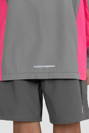 Boys Speed Windbreaker - Cement Grey/Platinum Grey/Neon Pink