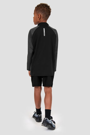 Junior Sprint 1/4 Zip - Black/Asphalt