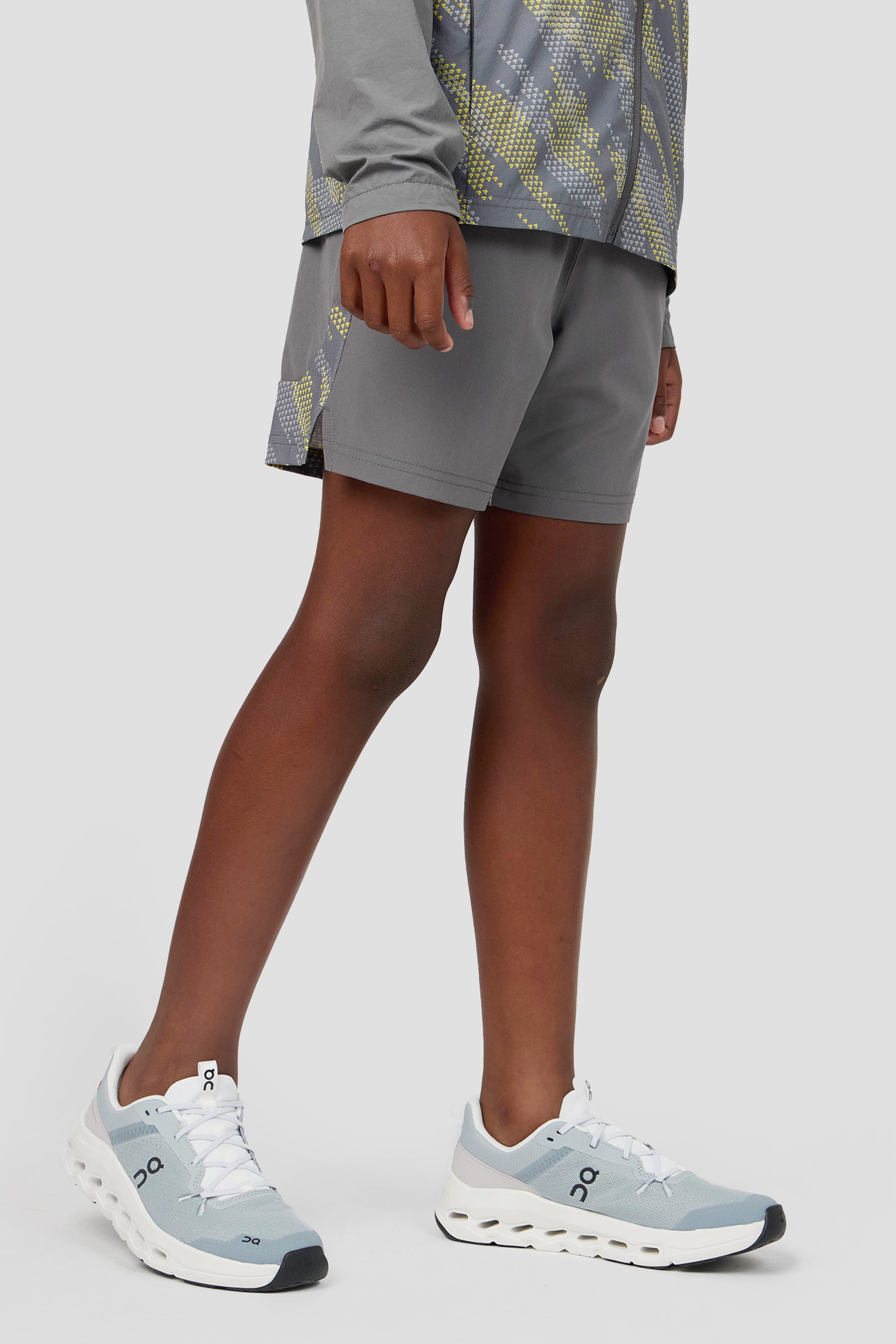 Boys Thera Short - Cement Grey/Platinum Grey/OG Neon