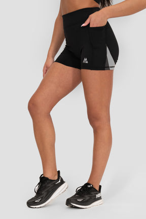 Stride Booty Short - Black/Basalt/Asphalt