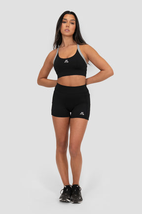 Stride Booty Short - Black/Basalt/Asphalt