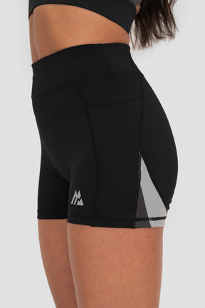 Stride Booty Short - Black/Basalt/Asphalt