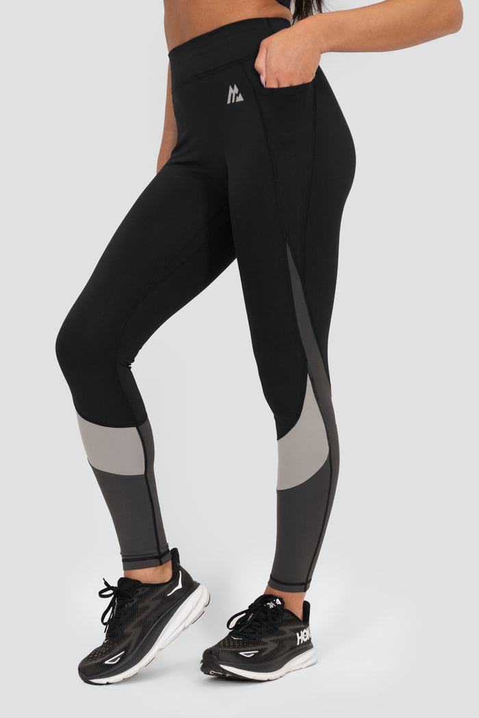 Stride Legging - Black/Basalt/Asphalt