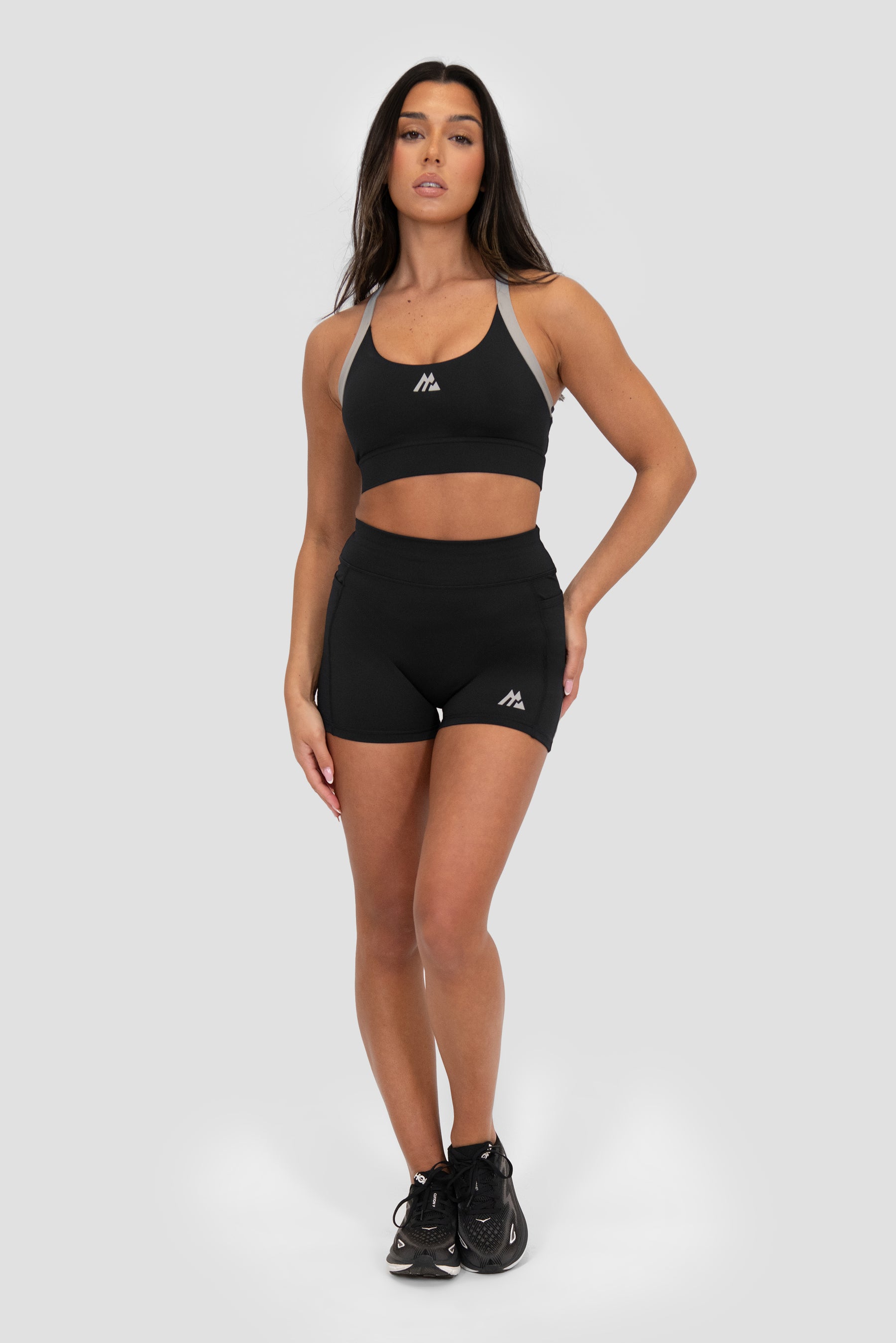 Stride Sports Bra - Black/Basalt/Asphalt