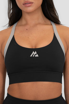 Stride Sports Bra - Black/Basalt/Asphalt