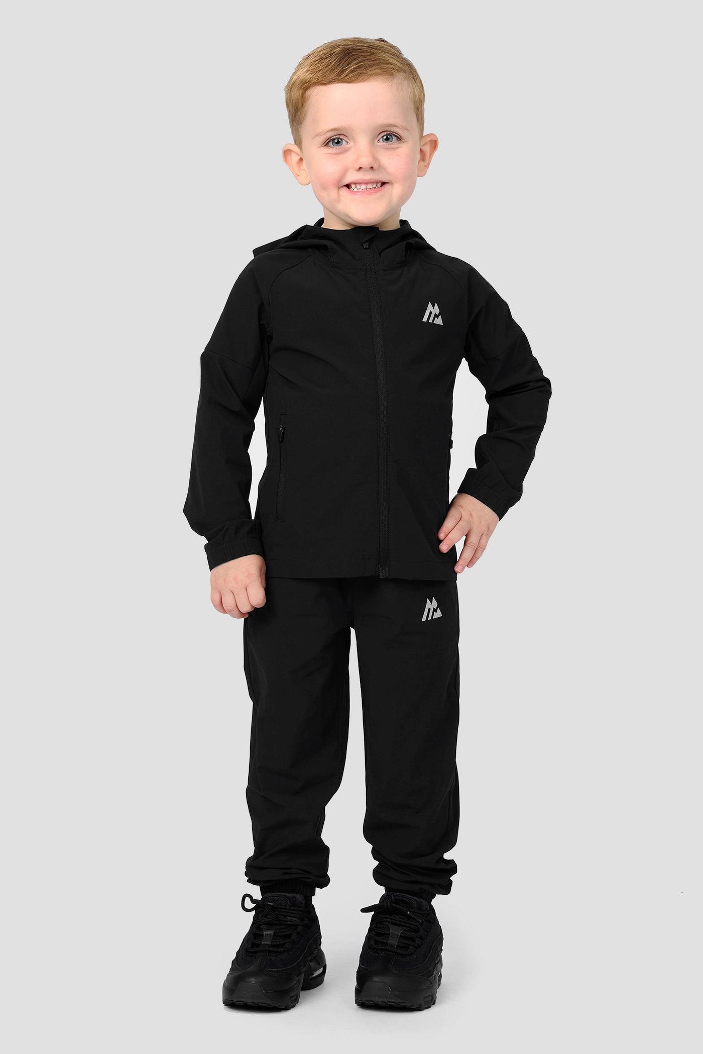 Infant Boys Bolt Jacket/Pant Set - Black 