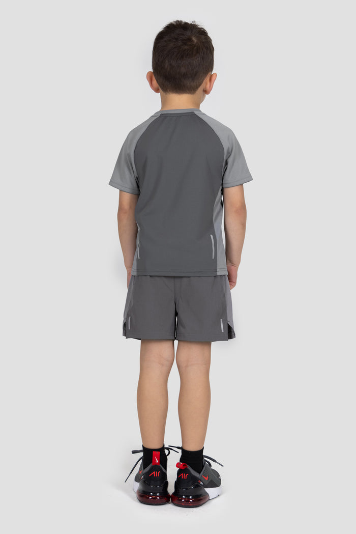 Infant Sprint T-Shirt/Short Set - Cement Grey/Platinum Grey